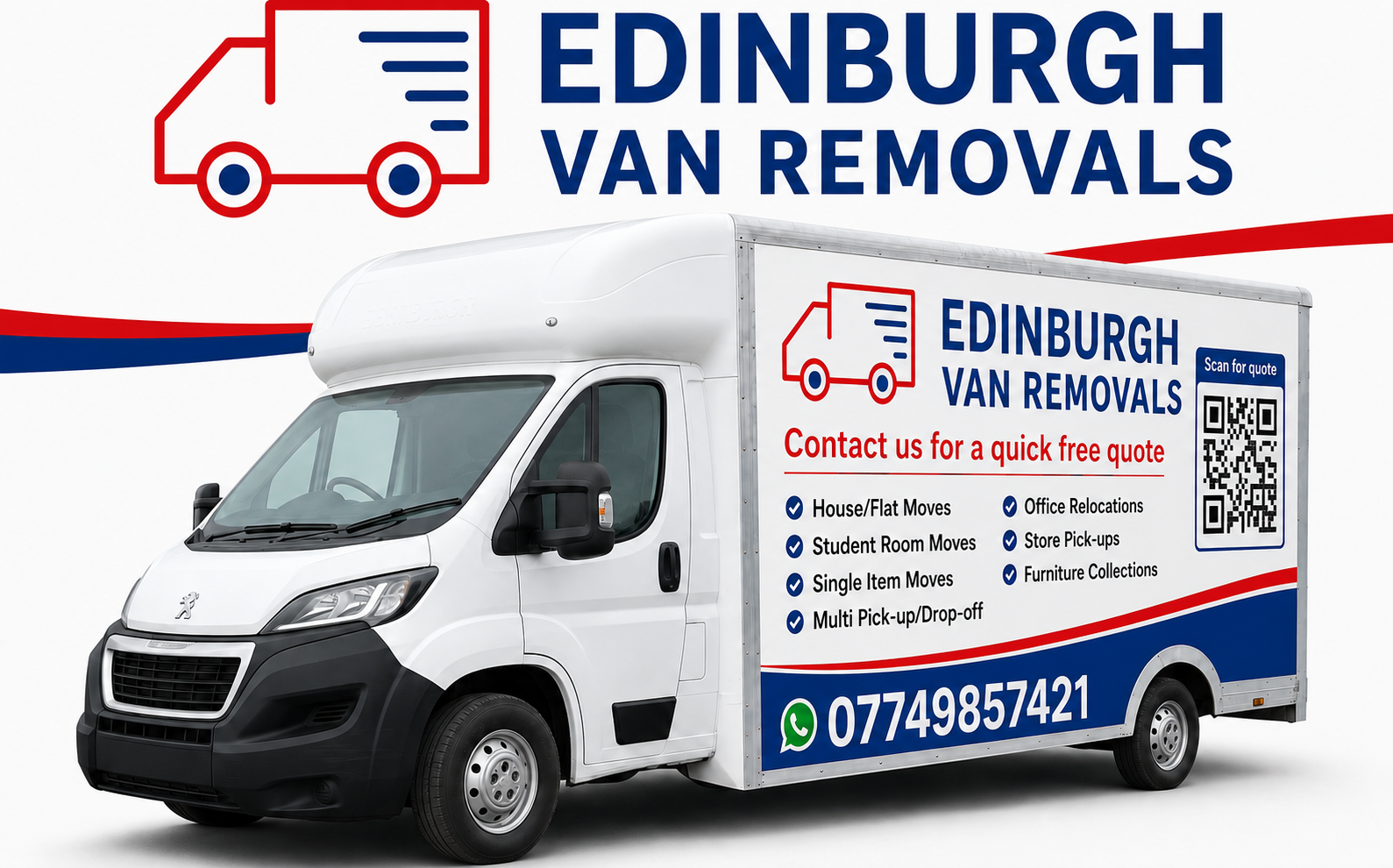 Edinburgh Van Removals moving van advert